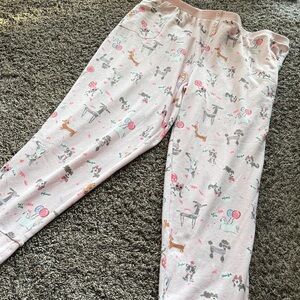 Cuddl Duds Pink Dog Pajama Bottoms